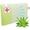 BELTALIA Cuscino Cervicale per Dormire Alto 14 cm Memory Foam Aromaterapico - Dispositivo Medico Classe 1 Detraibile - Traspirante con Fori Surround - Fodera Jersey - Made in Italy - (Aloe)