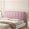 AYUOEODM Copri Testiera Letto Matrimoniale/Singolo/Una Piazza E Mezza Imbottito Tessuto,Elastica Copertura Per Testiera Per Letto Ferro Battuto/Legno/Pelle Fodera Velluto Protezione ( Color : Pink , Size : 100