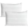Tata Home Coppia Copri Guanciali Federe con Cerniera Laterale Misura 50x80 cm in 100% Morbido Cotone Fasciato Antiacaro Sanitario