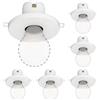 ledscom.de 6 pz. plafoniera da incasso TELA, porcellana, bianco lucido, rotonda, 99mm Ø, 1x E27 max. 60W
