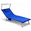 Galeone - Biancheria e Tessuti Telo Mare Microfibra | Comfort Premium - Tasche Porta Oggetti - Elastici - Cuscino Gonfiabile | Telo Mare Grande 70x180 - per Lettino - Asciugatura Rapida | Spiaggia - Piscina | GALEONE - Royal Blue