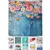 arteneur® - Tenda da doccia antimuffa, 180 x 200 cm, Öko-Tex Standard 100, orlo zavorrato, non trasparente, impermeabile, lavabile, con 12 anelli ed e-book, motivo: fiori che cadono
