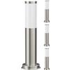 ledscom.de 4 lampade da vialetto/lampioni da cordolo PORU per esterni, IP44, 39 cm, acciaio inossidabile, 1x E27 max. 40W