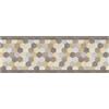 PENSIERI DELICATI Passatoia 52x150 cm, Realizzata in Cotone e PVC, Made in Italy, Passatoia Lavabile In Lavatrice A 40°, Fantasia Esagoni Caffè