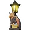 Generico Natività di Natale da esterno con luci solar, 11,5 x 11,5 x 31,5 cm, statua della Sacra Famiglia in resina, Nativity lanterna solare da giardino per decorazioni natalizie