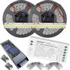 Mondo Strisce Led: Striscia Led da 10m (2 Bobine)+1 Trasformatore Slim 300w +1 Controller Dimming Push e WiFi FUT035W Altissima Luminosità 24V Luce Bianco Caldo 3000k smd2835 ip20 Strip