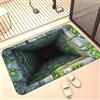 JUXDZISHW Zerbino Trappola Sporco, Tappetino Antiscivolo Lavabile in Lavatrice, 3D Optical Illusion, Zerbino d'Ingresso con Microfibre Morbide Assorbenti per Cane, Ingresso, Port,G,40 * 60cm