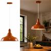 LEDSone Lampadario moderno con paralume vintage, lampada a sospensione industriale con attacco E27, ideale per sala da pranzo, bar, club e ristoranti. (Arancione)