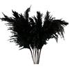 MISNODE 5 pezzi di erba secca pampa, erba artificiale da 40,5 cm, rami di erba pomposa, extra large, erba artificiale bouquet decorazione per la casa, nero