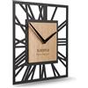 FLEXISTYLE Orologio da parete senza ticchettio, moderno LOFT Piccolo Square, 30 cm, soggiorno, bagno (rovere nero)