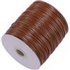 Wambere 1 mm x 10 m di filo di cera, corda di cotone cerato, corda di cuoio per fai da te, per la creazione di gioielli, colore marrone