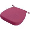 uyeoco Cuscino Sedia Ufficio/Pranzo/Cucina in Lino Confortevole, Imbottitura Sedia Antiscivolo con Lacci, Cuscino di Seduta Trapezio Lavabile con Rivestimento Rimovibile(#18,43X40X35X5cm)