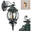 hofstein Lampada da parete per esterni Lentua, lampada verso il basso, stile antico, metallo/vetro in nero/verde/chiaro, E27, lampada da esterno retro/vintage, terrazza/veranda/cortile, IP44, senza lampadina/e