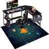 Qesjodfu Tappeto per Sedia Gaming 80 x 120 cm Tappetino per Pavimenti Duri Tappeto Salvapavimento Antiscivolo Tappeto per Sedia con Ruote Tappetino per Sedia da Ufficio Gaming per Parquet e Pavimenti Duri