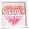 Jeweidea Regalo per Mamma, Regalo per Festa della Mamma, Scatola Ombre 8x8 Rosa Eterna Cornice Foto Profonda Personalizzata con Nome Inciso e Fiore Secco Regalo Personalizzato (Rosa)