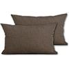 Cieffepi Home Collections Federa Copricuscino MULTICOLOR (Set 2 Federe 30x50 cm, Marrone)