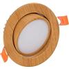 Agteruo Faretto da incasso a LED con venature del legno creativo da incasso, faretto da incasso a LED ad alta luminosità in alluminio per illuminazione domestica di hotel e ristoranti, AC85-265V, luce da soff