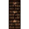 A.Monamour Adesivo Porta Autoadesiva Misteriosa Vecchia Libreria Libreria Con Illuminazione A Candela Vinile PVC Adesivi per Porte 3D Pellicola Adesiva Poster Sticker Murale Parete Carta da Parati