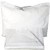 Ruoccohome Lenzuolino Culla Lettino Neonato Set 3Pz. da Ricamare tela Aida Regalo Bimbi Coordinato Completo 100% Puro Cotone Bianco | Made in Italy