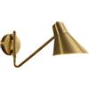 OOWOKS Applique da Parete braccio oscillante Regolabile Lampada da Parete comodino per camera da letto Lampada da lettura parete per soggiorno Paralume Metallo Flessibile Lampada a muro industriale E27,D'oro