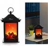 Maimeili Luce senza fiamma alimentata a batteria della lanterna del caminetto a LED simulata con la lampada decorativa del tavolo della fiamma della simulazione Mini Ornamento del caminetto per l'arredamento