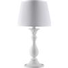 Bonetti Illumina Lampada da tavolo Shabby Chic Lucca Legno Bianco 1 luce E27