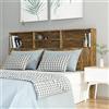 Homgoday Testiera con Scomparti Fumo 160x19x103,5 cm, Letto con Scaffali e Mensole, Schienale per Letto E Divano