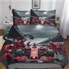 DAFUfbw Ferrarii Calore Per Dormire Set Copripiumino, Lavabile Set Di Biancheria Da Letto Con Federe FormulaOne Perform A Pit Stop Biancheria Da Letto Double（200x200cm）