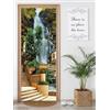FLFK 3D Cascata europea Autoadesiva Adesivo per porta 85x215cm(Set di 2 fogli)-Murale Stacca e attacca Foto Adesivo da parete decalcomania Salotto Camera da letto arredamento