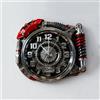 Certykllp Orologio a Tema Volante da Corsa e Ammortizzatore Personalizzato per Soggiorno Camera da Letto Ufficio Decorazione Stampa 2D Personalizzata Orologio da Parete Motore Automobilistico per Garage Tana