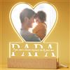 DPDP Regalo Festa del Papa - Lampada Personalizzata con Foto - Cornice con Foto Personalizzata - Regali Papà Compleanno, Foto Idea Regalo Papà