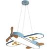 WJLL Lampada da soffitto LED camera dei bambini lampadari 32W dimmerabile con telecomando luce a sospensione aerei ragazzi ragazze camera da letto illuminazione luci plafoniera per bambini L21.7 blue