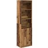 vidaXL Credenza Legno Antico 50x35x180 cm in Legno Multistrato, Mobile, mobiletto Laterale, mobiletto portaoggetti Alto, mobiletto portaoggetti