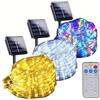 Generico UNIVERSO STRISCIA NATALIZIA LED DA ESTERNO CON PANNELLO SOLARE E TELECOMANDO - BOBINA DA 10/30 METRI CON COLORE LUCE 3000K 6500K RGB IP65 (BIANCO FREDDO, 10)