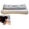 Pacienjo Cuscino Ergonomico Cervicale In Foam, Cuscino Ortopedico, Cuscino Cervicale Per La Nuca Per Dormienti Sul Lato/Schiena/Pancia, Federa Movible (Blanc, 40x60cm)