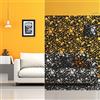 Dimexact Pellicola Decorativa Autoadesiva per Finestre con Motivi Naturali e Fiori, Fiori Neri, 1,52 m x 2 m, in Rotolo