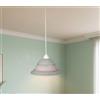 Generico Lampadario a Sospensione Ingresso Classico in Vetro, 1 Luce, per Cucina, Bagno, Camera, Soggiorno, Scala, Corridoio art. corona rosa