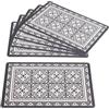 BARONI Set di 6 Tovaglietta Americana in PVC Colorato Arabesque Grigio 44x28 cm. Antiscivolo e Facile da Lavare