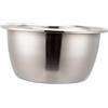 perfk Bacinella in Acciaio Inox, Contenitore per mescolare, Grande Contenitore per riporre Gli Utensili, salvaspazio, Piatto, Padella, Piede, per Verdure, 24 cm