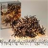 ECD Germany Catena Luminosa Grappolo 11 m 1512 LED Bianco Caldo con Timer e 8 Modalità di Illuminazione Alimentazione a Rete IP44 Luci Cluster per Albero Natale Interni/Esterni Lucine Decorative Patio
