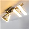 hofstein Plafoniera LED Sakami, plafoniera in nichel opaco, con 4 faretti orientabili, ciascuno da 2 Watt, 175 Lumen (700 Lumen totali), 3000 K