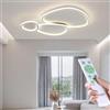 TEKHOME Plafoniera a led moderna a soffitto con telecomando e app per selezionare colore della luce e luminosità lampada adatta per camera da letto salone soggiorno cucina locali 100W PN-23