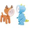 Aosrioylt Move Animals lampada, 2/4/6 pz lampada Moveanimals, simpatica mini luce notturna, design animale portatile flessibile, creativo cartone animato cane e cervo pieghevole piccola lampada da