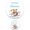 PV Grafik® 100 Tag Adesivi Personalizzati con nome e data, Etichette Adesive per Battesimo e Nascita personalizzati con nome e data Scegli la tua Misura e Personalizza (Aereoplano 62)