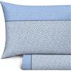 Vionara Home Completo Lenzuola in Flanella di Puro Cotone, Anti-pilling, Completo Letto Invernale in Morbido Caldo Cotone, Made in Italy (F130 - Azzurro, Matrimoniale)
