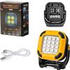 Generic Luce da lavoro magnetica a LED, gancio magnetico, impermeabile, illuminazione portatile per la sicurezza del cantiere, da viaggio, riparazione auto, armadio, escursionismo, campeggio