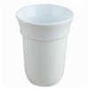 OISE ART STORE Trade Shop - Bicchiere Ricambio Porta Scopino WC in Ceramica Bianca Bagno Accessorio 59348 -
