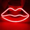 Colording Labbro Luci al neon Insegne luminose al neon LED Applique da parete al neon Batteria/USB artistica neon decorazione per Natale Matrimonio Party