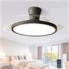 Fachae Intelligente Ventola Lampadario E Telecomando Silenzioso A Scomparsa Per Camera Da Letto Lampadario Ventilatore Da Soffitto Led Dimmerabile E Reversibile Per Camera Da Letto 6 Velocità