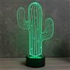 KJsdaADSA Lampada 3D Cactus Flower Night Light Illusion Led 7 Cambia colore Touch Switch Tavolo Desk Decorazione Lampade Regalo con acrilico piatto ABS Cavo USB giocattolo